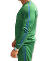 Harka Sweatshirt - Green/ Blue Stripe