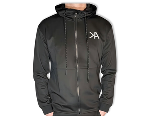 Kraz Zipped Hoodie - Black/ Grey Logo